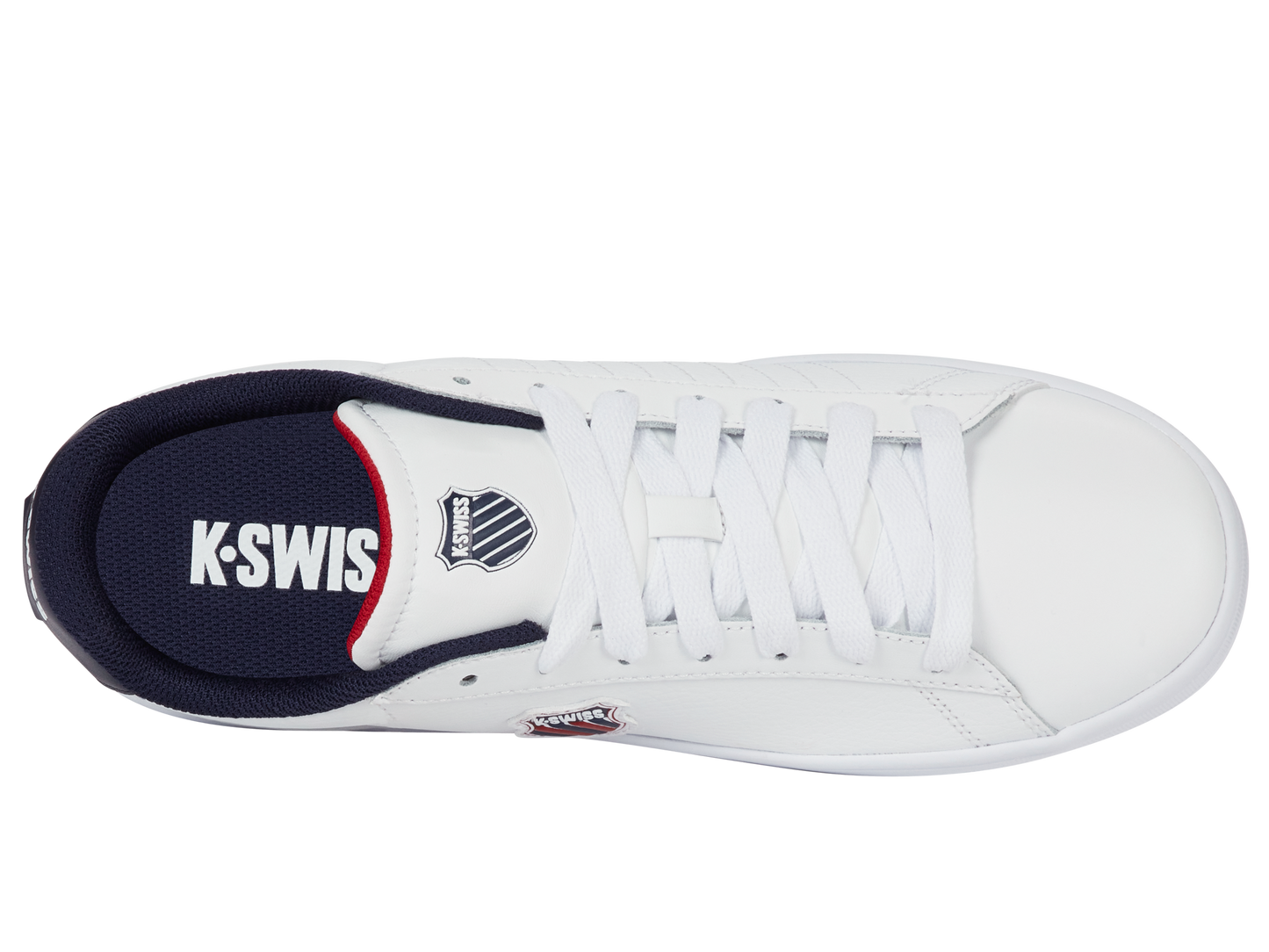 04412-983-M | COURT SHIELD II | WHITE/PEACOAT/SAMBA RED
