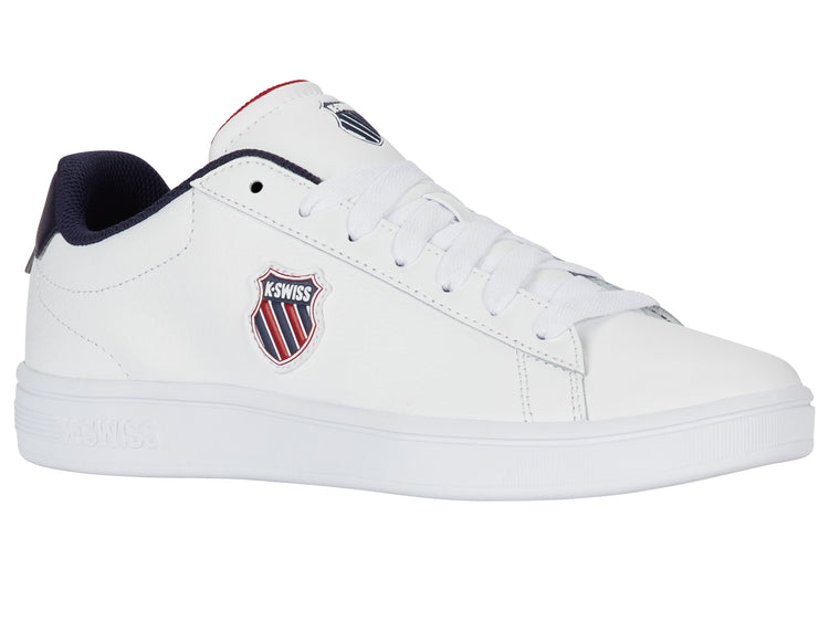 04412-983-M | COURT SHIELD II | WHITE/PEACOAT/SAMBA RED