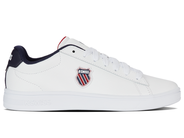 04412-983-M | COURT SHIELD II | WHITE/PEACOAT/SAMBA RED