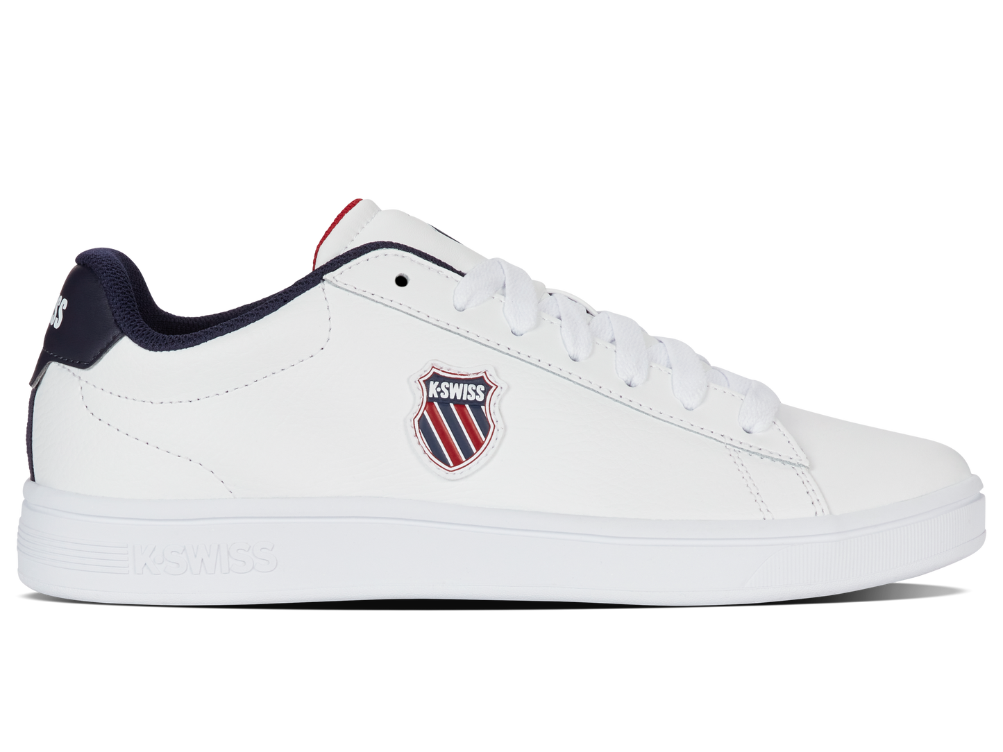04412-983-M | COURT SHIELD II | WHITE/PEACOAT/SAMBA RED