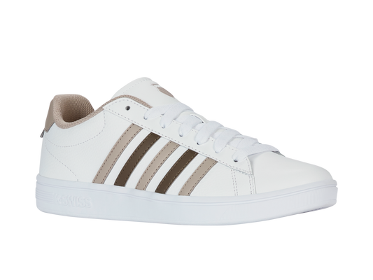 04413-986-M | COURT TIEBREAK II | WHITE/TAUPE/TEAK/JURASSIC GOLD