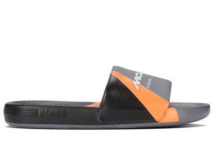 04422-090-M | SLIDE SANDAL X MCLAREN F1 TEAM | ANTHRACITE/BLACK/PAPAYA