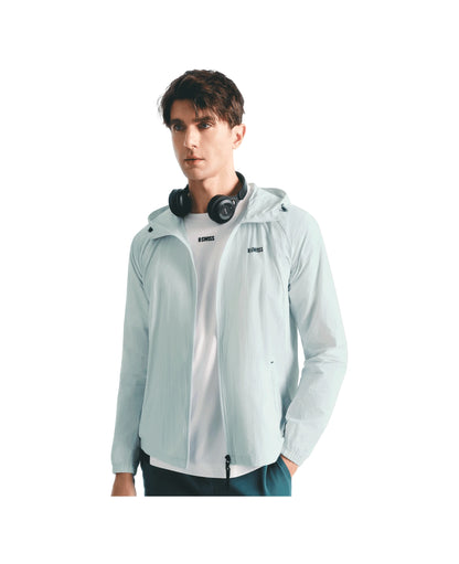 1011556-077 | HOODED JACKET 'TENNIS CLUB' | GREY