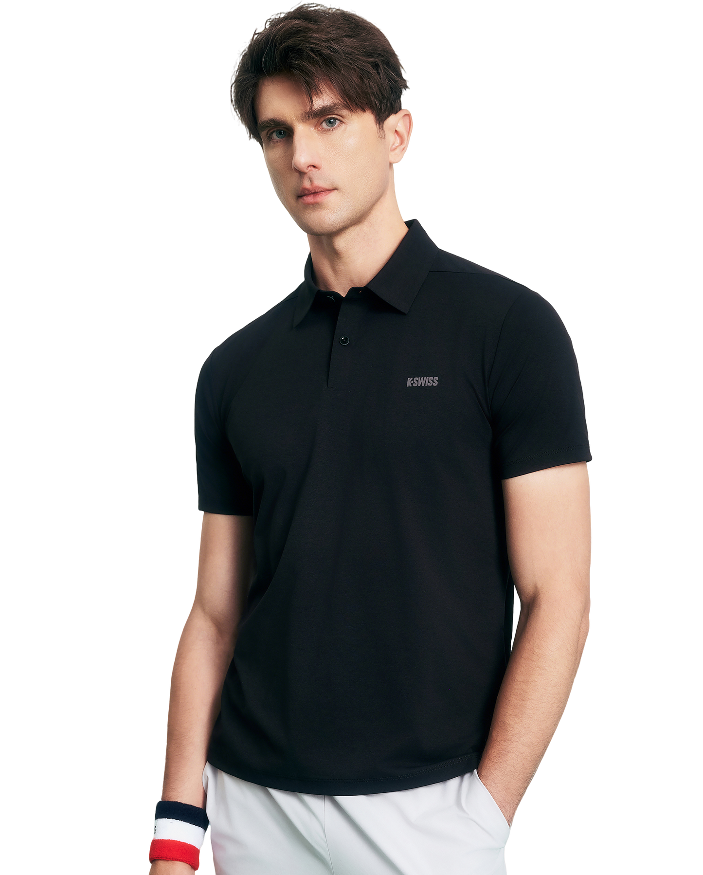 1011571-008 | HERREN UPF50+ SCHWEISSABLEITENDES SCHNELL TROCKNENDES POLOSHIRT | SCHWARZ