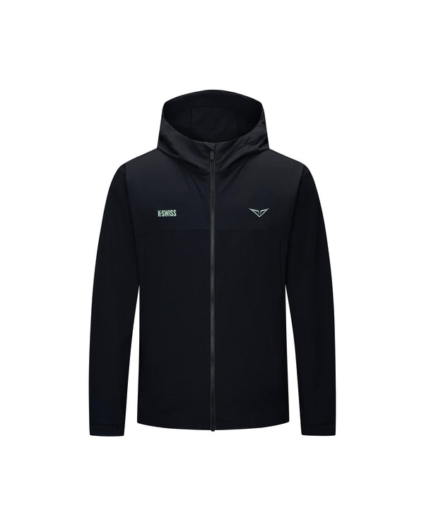 1013347-008 | K-SWISS X ANDREY RUBLEV HERREN LOOSE FIT JACKE | SCHWARZ