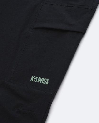 1013348-008 | K- SWISS X ANDREY RUBLEV MENS SUBTLE CHECKED PANTS | BLACK