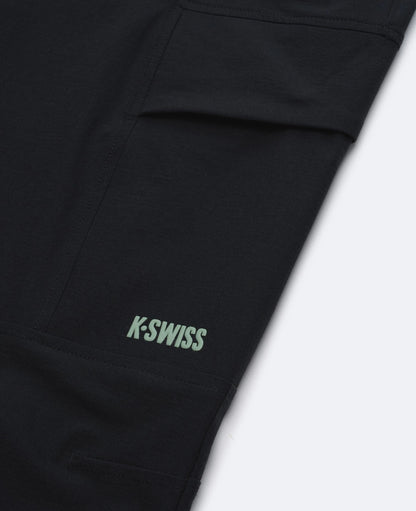 1013348-008 | K- SWISS X ANDREY RUBLEV MENS SUBTLE CHECKED PANTS | BLACK