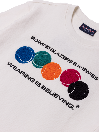 106074-100 | ROWING BLAZERS X K-SWISS CREWNECK-SWEATSHIRT | WEISS