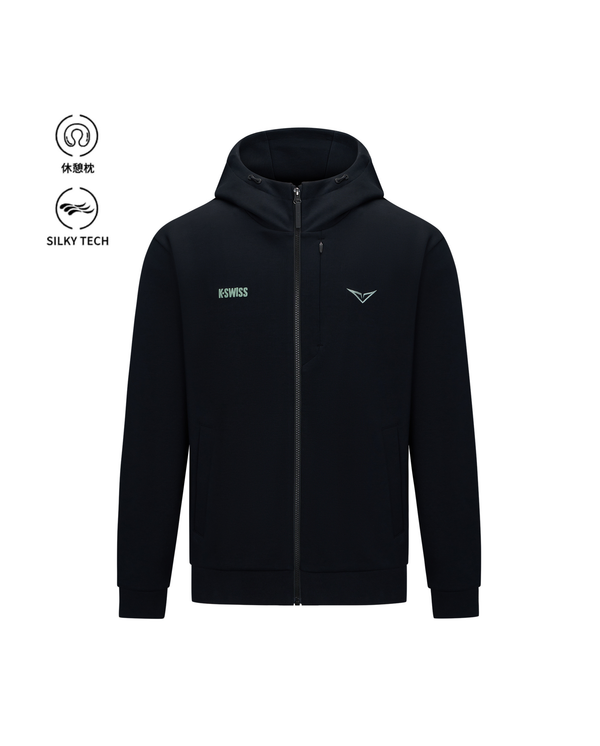 1713349-008 | K- SWISS X ANDREY RUBLEV UNISEX KUBE HOODED JACKET | BLACK