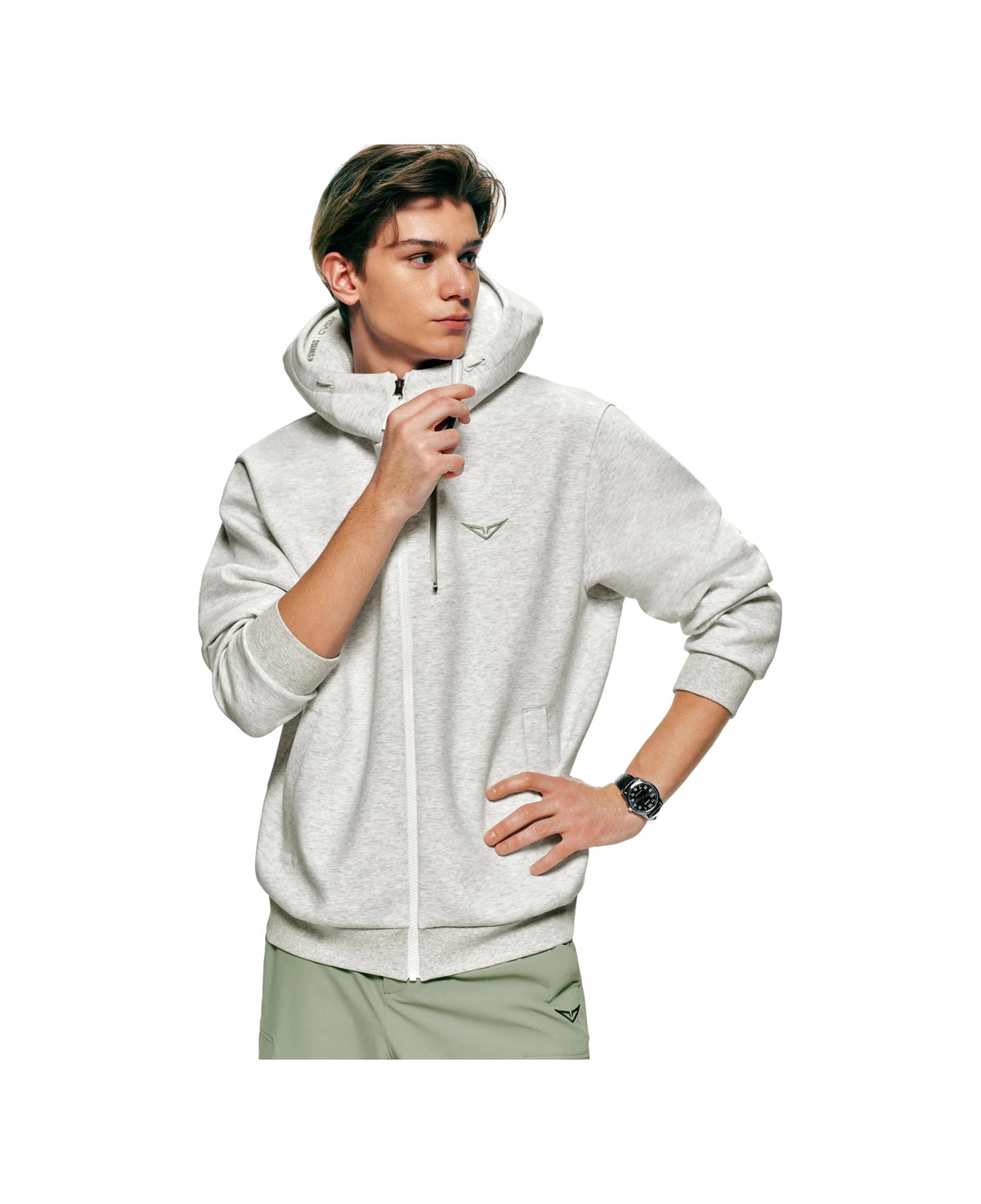 1713349-099 | K- SWISS X ANDREY RUBLEV UNISEX KUBE HOODED JACKET | GREY