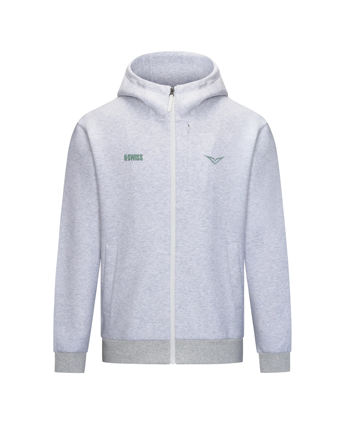 1713349-099 | K- SWISS X ANDREY RUBLEV UNISEX KUBE HOODED JACKET | GREY