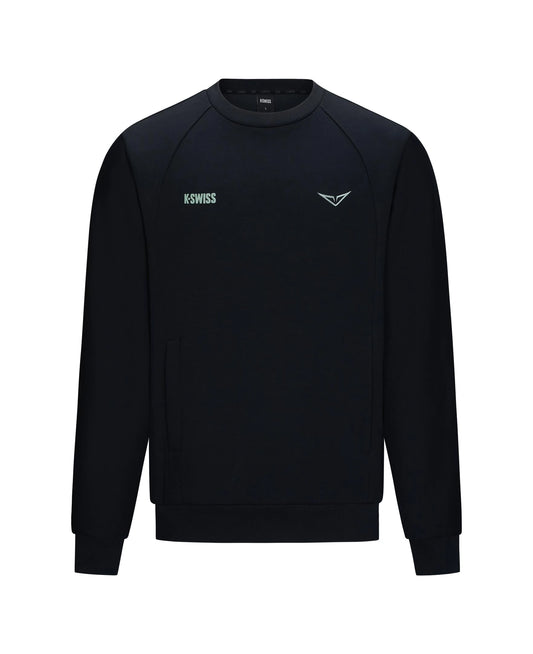 1713350-008 | K- SWISS X ANDREY RUBLEV UNISEX LOGO SWEATSHIRT | BLACK