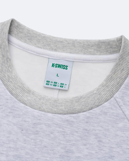1713350-099 | K- SWISS X ANDREY RUBLEV UNISEX LOGO SWEATSHIRT | GREY
