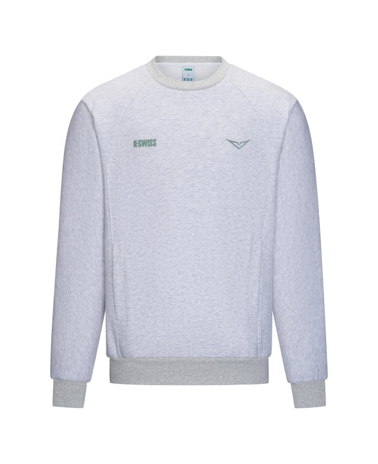 1713350-099 | K- SWISS X ANDREY RUBLEV UNISEX LOGO SWEATSHIRT | GREY
