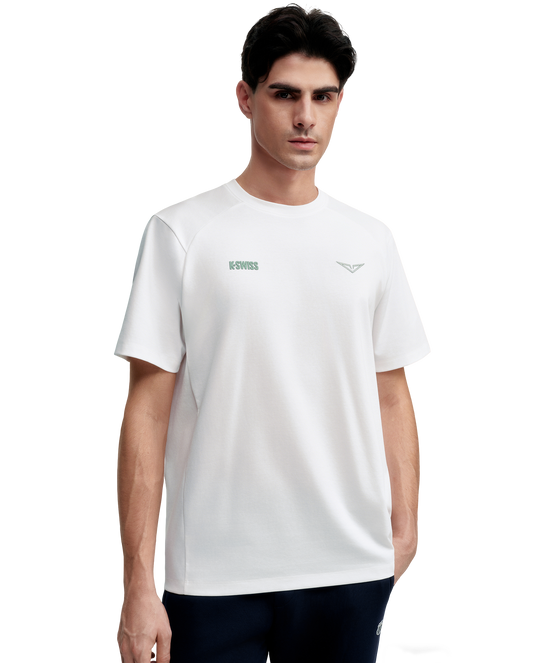 1713352-101 | K-SWISS X ANDREY RUBLEV UNISEX LOOSE FIT T-SHIRT | WEISS