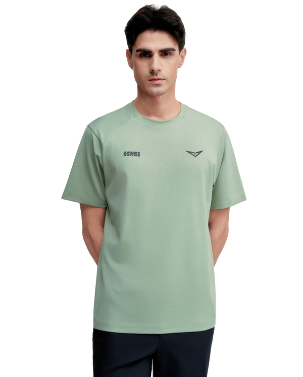 1713352-207 | K-SWISS X ANDREY RUBLEV UNISEX LOOSE FIT T-SHIRT | KHAKI