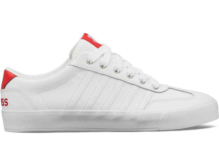 75487-160-M | ADDISON VULC LTR | WHITE/HIGH RISK RED