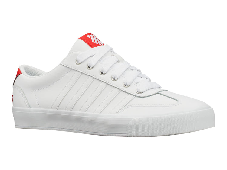 75487-160-M | ADDISON VULC LTR | WHITE/HIGH RISK RED