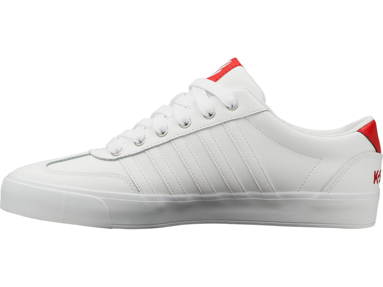 75487-160-M | ADDISON VULC LTR | WHITE/HIGH RISK RED