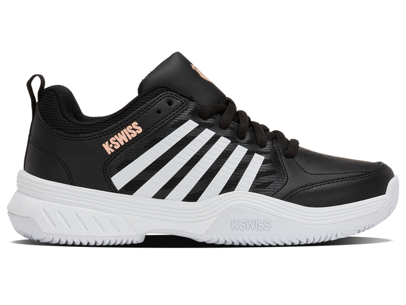 Chaussures de Tennis Femme K-Swiss Court Express 2 Clay White Orchid Petal Neon Blaze