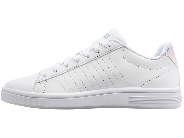 96599-161-M | COURT SHIELD | WHITE/CHAMBRAY BLUE/SAND CORAL