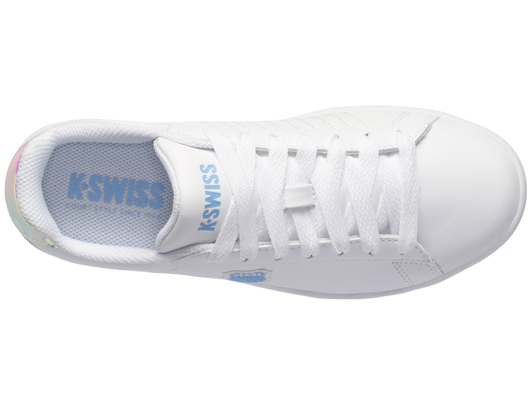 96599-161-M | COURT SHIELD | WHITE/CHAMBRAY BLUE/SAND CORAL