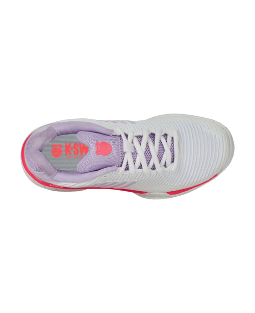 96614-182-M | HYPERCOURT EXPRESS 2 CLAY | WHITE/ORCHID PETAL/NEON BLAZE - K-Swiss EU - 7