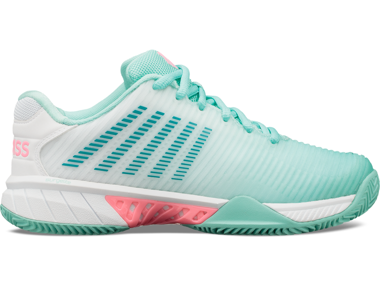 96614-439-M | HYPERCOURT EXPRESS 2 CLAY | ARUBA BLUE/WHITE/SOFT NEON PINK