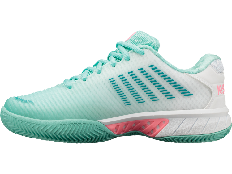 96614-439-M | HYPERCOURT EXPRESS 2 CLAY | ARUBA BLUE/WHITE/SOFT NEON PINK