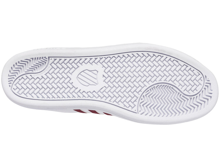 97011-116-M | COURT TIEBREAK | WHITE/BURGUNDY/PEACHY KEEN