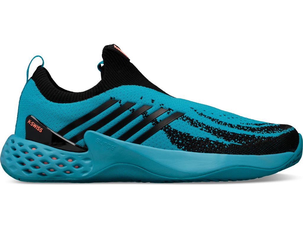 06137-476-M | MENS AERO KNIT | ALGIERS BLUE/BLACK/SOFT NEON ORANGE